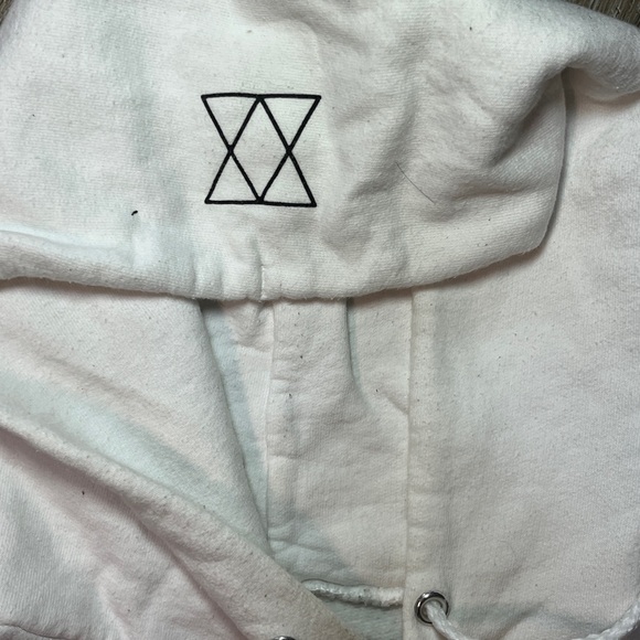 Googly Eye Bear Pullover Hoodie - Cream - Men's/Unisex Size XL - Picture 3 of 7